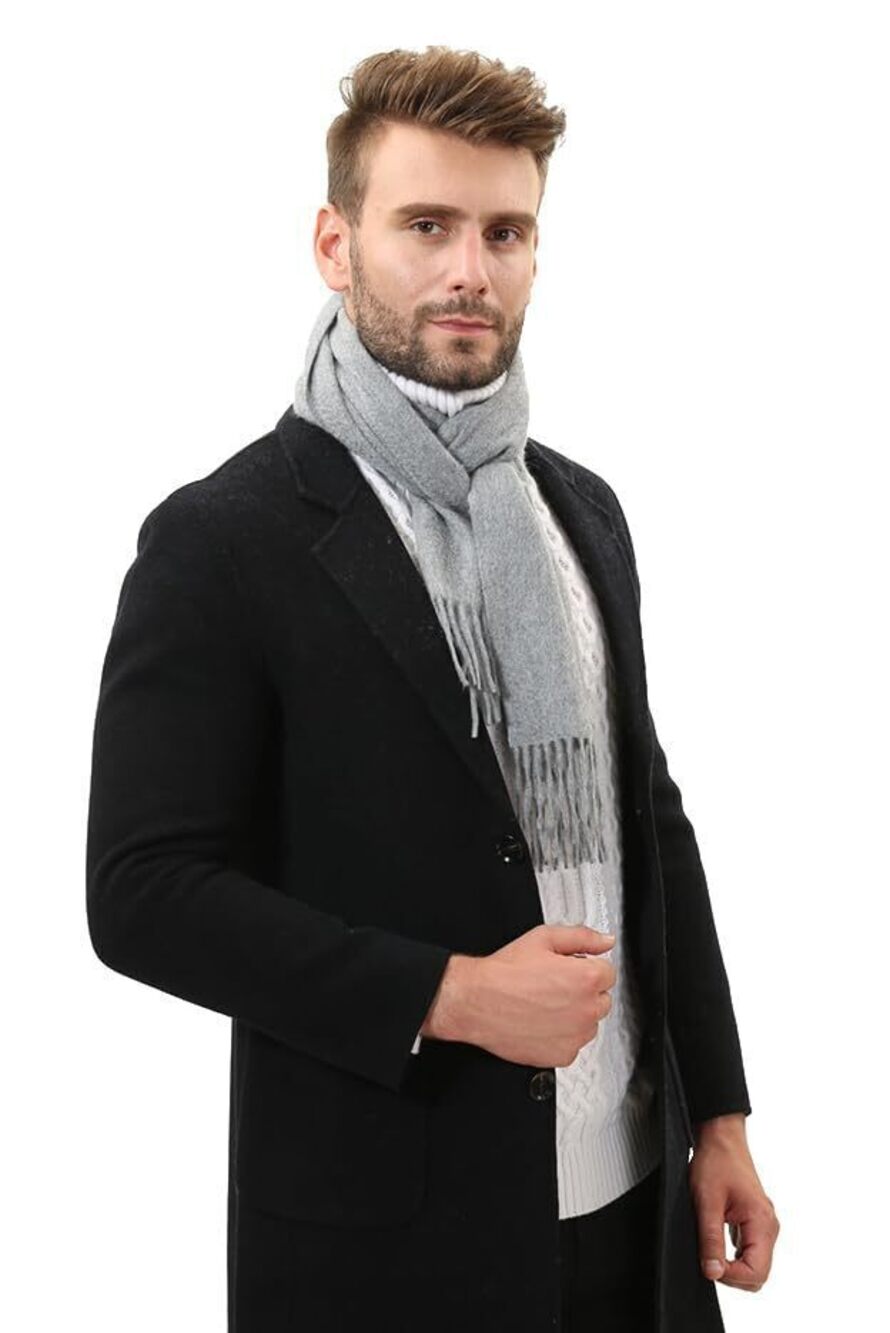 3922 100% Pure Cashmere Solid Colour Scarf- Classic Plain Warm Soft Scarf